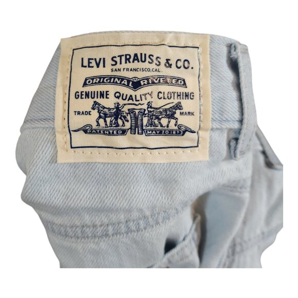 Levi's Featherweight Light Wash Pleated V-Yoke Denim Skirt Western Women's 24 - Picture 12 of 13